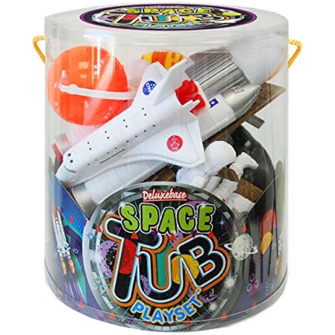 Deluxebase DELUXE BASE TINA PLAYSETS - SPACE TOYS. FANTASTIC SPACE TOY FOR BOYS. SYSTEM INCLUDES ASTRONAUTS, PLANETS, TOY ROCKET, SPACE SHUTTLE, SATELLITE - Image 4